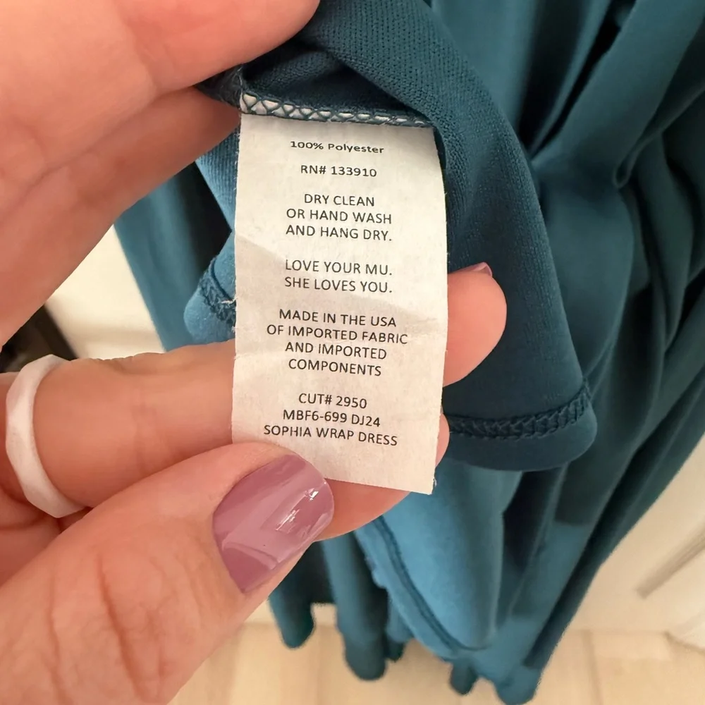 Show Me Your Mumu Sophia Wrap Dress Deep Jade NWT